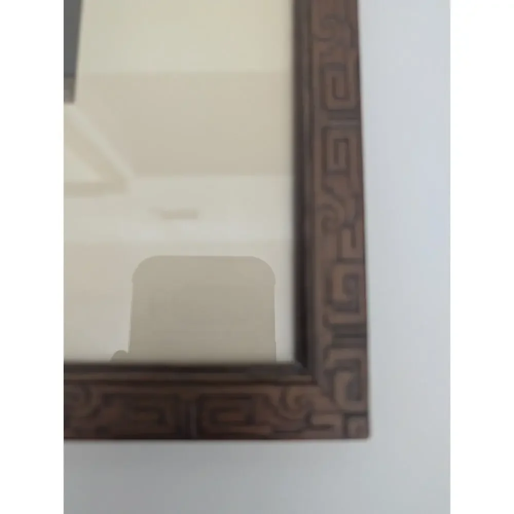 Hand Carved Antique Wood Frame W Photo 10 x 12 In Sepia